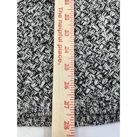 Dana Buchman Black/White‎ Cowl/Turtleneck Chunky Woven Long Sweater Sz Large - Picture 9 of 11